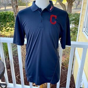 Cleveland Indians MLB Performance Polo. Size XL. Budweiser collar logo.